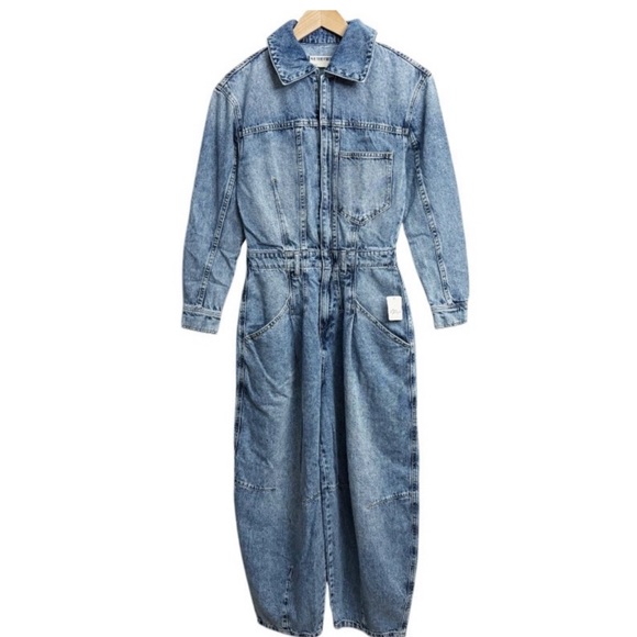 Free People Barrel Denim Jumpsuit - Picture 2 of 4